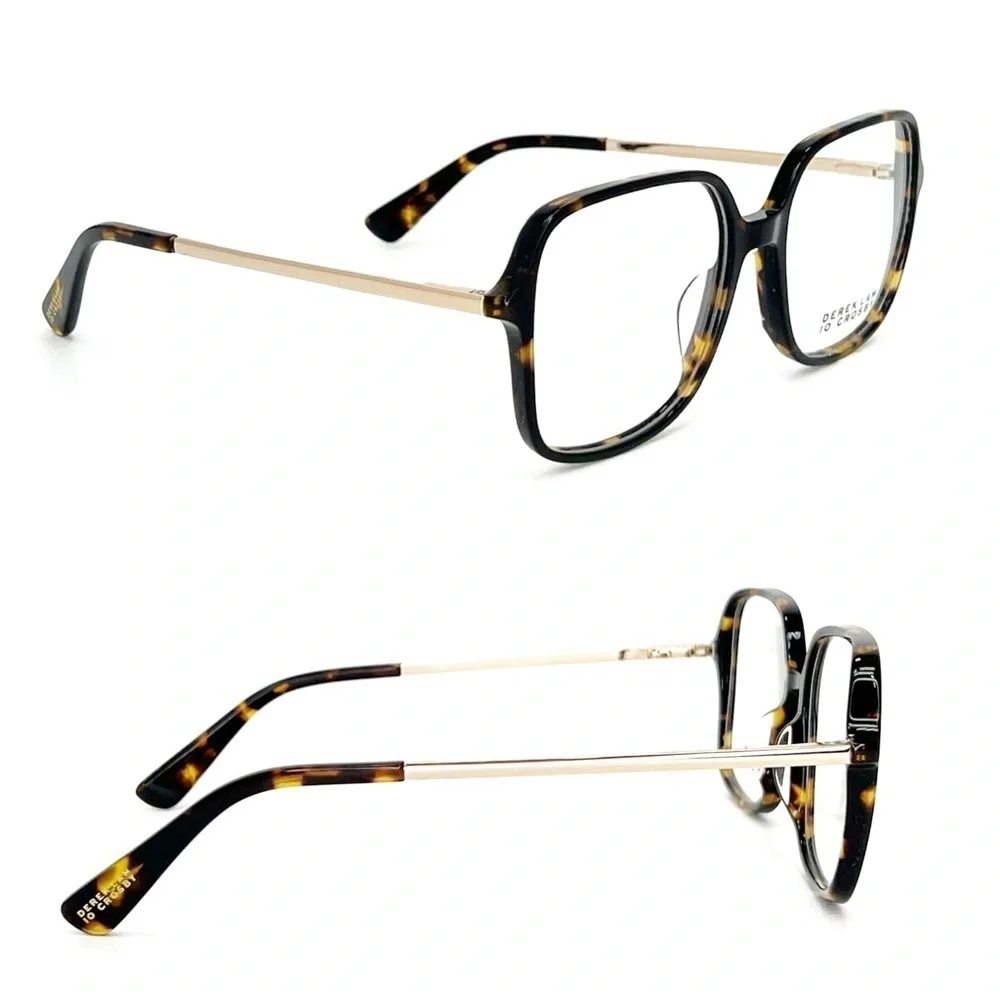 New Derek Lam 10 Crosby Noah Frames Tortoise & Gold Glasses Brown Eyewear